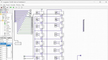 16 Bit ALU using logisim (AND,OR,Add,Sub)