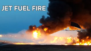 Air Force Firefighters Extinguishing a Jet Fuel Fire Part 2