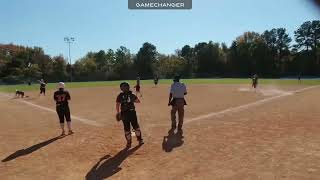 Williamsburg Starz ACFL Championship - Carly steals 3rd on pickoff play to 1st