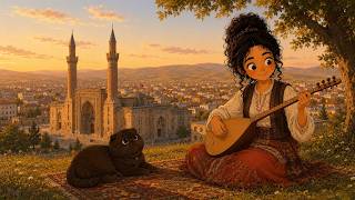 Dreamy Luna 🌄 Turkish Bağlama And Jazz Music | Sivas Cat Ambience for Relax & Focus screenshot 1