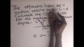 Calculate the critical angle