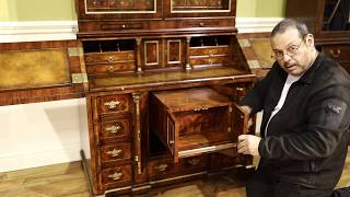 Secretary Desk With Secret Compartments. Brass And Leather Top Slant-Lid  Desk - Youtube