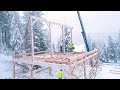 Old-Fashioned Timber Frame House Raising (Amazing)