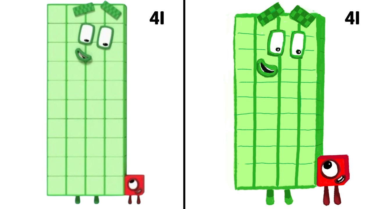 How to Draw Numberblock 41 (Fast Drawing) - YouTube