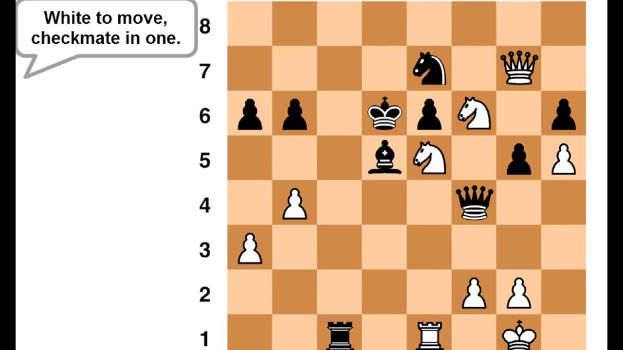 Chess Puzzle #9: Checkmate In 1 Move, White To Play