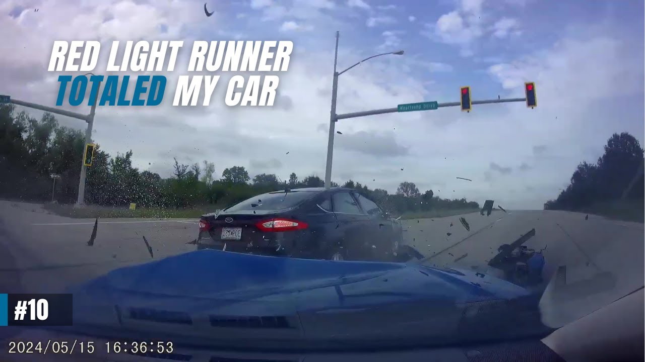Caught on Dashcam: Red Light Runner Totaled My Car | Crashes, Bad ...
