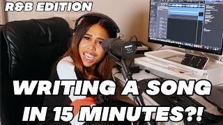 I TRIED WRITING A SONG IN 15 MINUTES | 15 Minute Songwriting Challenge R&B Edition