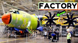 Airbus A400M Atlas Assembly✈️: FACTORY {Turboprop transport aircraft} – Manufacturing &amp; Production