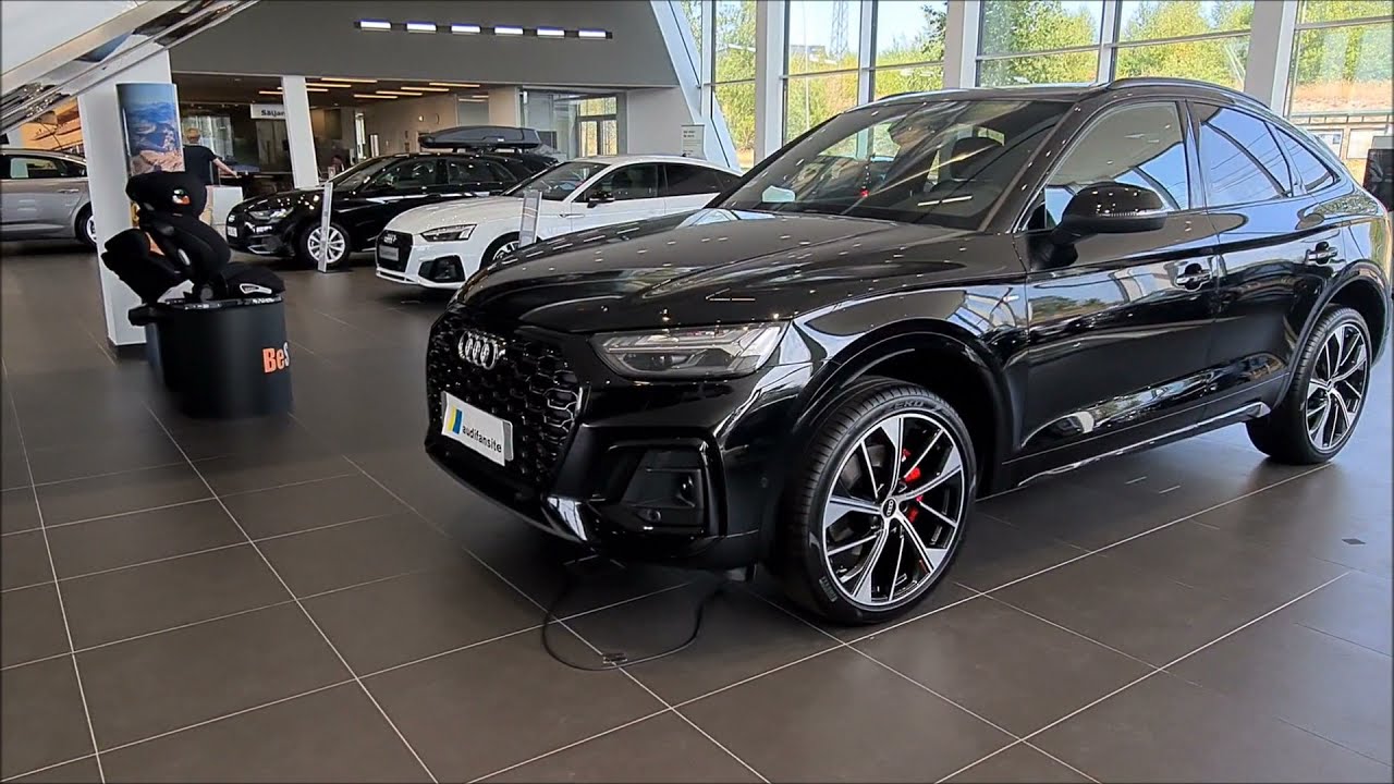 New 2021 Audi Q5 Sportback in Myth Black - INTERIOR IN DETAIL - Exterior Review 21" rims Black