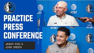 Jason Kidd \& Josh Green Practice Press Conference