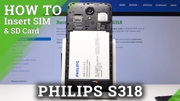 How to Install Micro SIM and SD Card in PHILIPS S318 - Insert SIM & SD