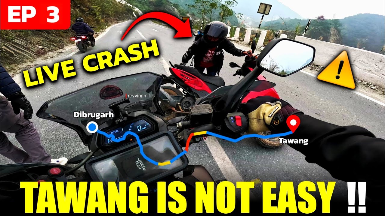TAWANG - ARUNACHAL PRADESH ON DOMINAR 400 | GUWAHATI TO DIRANG LIVE ACCIDENT 2025
