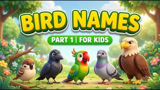 Bird Names for Kids | 5 Birds Name in English | Kids Learning Cartoon Bird Names for Kids | 5 Birds Name in English | Kids Learning Cartoon