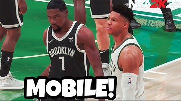 NBA 2K22 MOBILE Gameplay 5v5 Nets vs Bucks (ULTRA GRAPHICS)