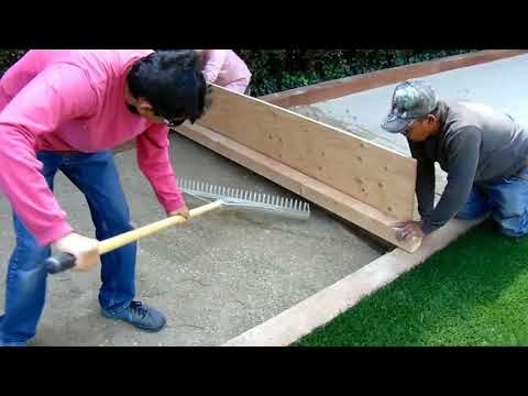 Bocce Court Building, The Oyster Shell Mix Installation