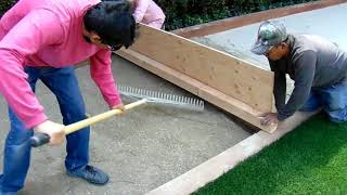 Bocce Court Building, The Oyster Shell Mix Installation