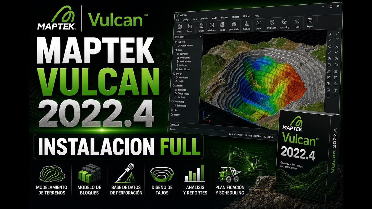 Cómo instalar Maptek Vulcan 2022.4 Activación Full - YouTube