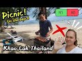 Almost can&#39;t. What happened? Picnic on the beach. Khao Lak, Thailand