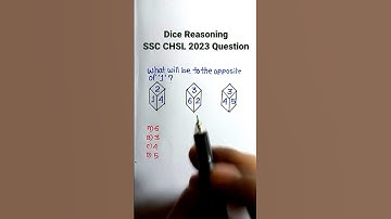 Dice | Dice Reasoning for SSC CGL GD CHSL Exams| #shorts