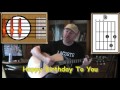 Happy Birthday To You - Acoustic Guitar Lesson - (easy)