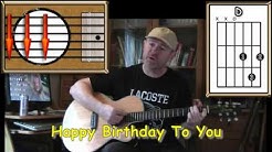 Happy Birthday To You - Acoustic Guitar Lesson - (easy)  - Durasi: 2:08. 