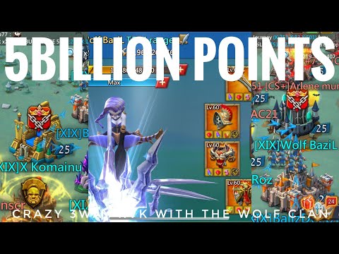 WOLFBAZIL GOING BEZERK! - 5BILLION POINTS! - 3WAY INSANE KVK ACTION! FT XIX!- Lords Mobile