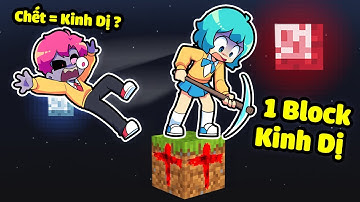 YUMMIE HIHA THỬ THÁCH 3H SÁNG SINH TỒN 1 BLOCK KINH DỊ TRONG MINECRAFT*ONE BLOCK SCARY 😖😱