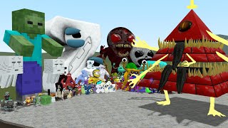 Bill Cipher Vs All Minecraft Mobs, Alphabet Lore, And Garten Of Banban In Garrys Mod (Gravity Falls)