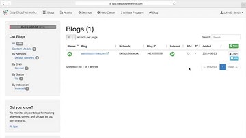Easy Blog Networks - Demo Video