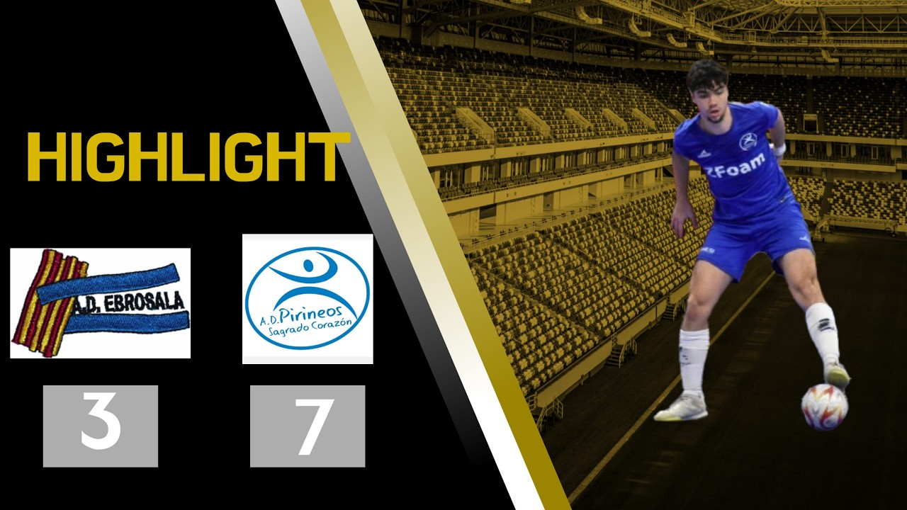 Resumen Ebrosala  3 - 7 AD Pirineos . 15/02/2026. Tercera División. Temporada 25/26