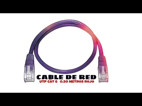 Video de Cable de red UTP CAT6 0.50 M Rojo