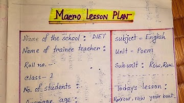 English macro lesson plan class 1 (poem)  deled
