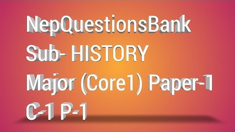 +3 FIRST SEMESTER History Major core 1 paper 1 Sambalpur University Dec 2024