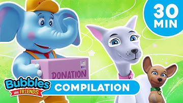 💕 Let’s Share and Give! | 30 Minutes of Kindness & Fun! 🍦🎁📚#BubblesAndFriends #Kindness #KidsSongs