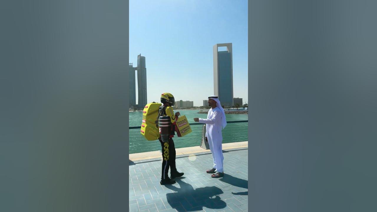 Delivery in Abu Dhabi these days 🚀 delivery abudhabi jetpack noon