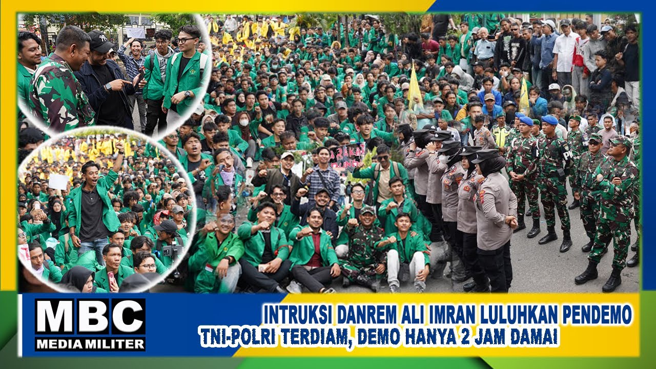 Danrem Putra Aceh Luluhkan Mahasiswa Demo Duduk Rapi 2 Jam Bubar, Warga Gak Ikut