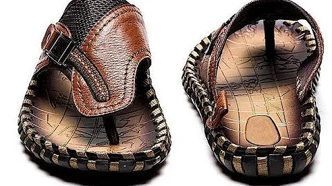 High Quality Handmade 100% Cow Genuine Leather Sandals Summer Slippers