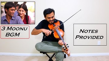 3 Moonu BGM | Moodu BGM | Vellake |Notes in video