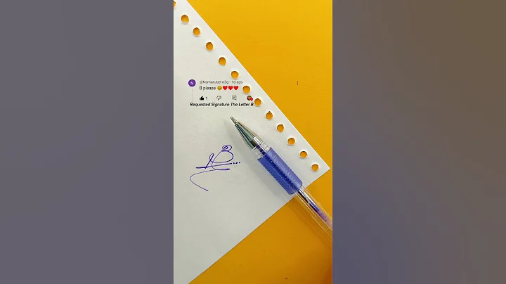 B Letter Signature Design | How To Sign The Letter B #shorts