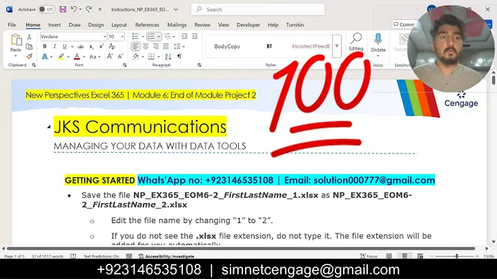 New Perspectives Excel 365 | Module 6: End of Module Project 2  #JKSCommunications #excelmodue8