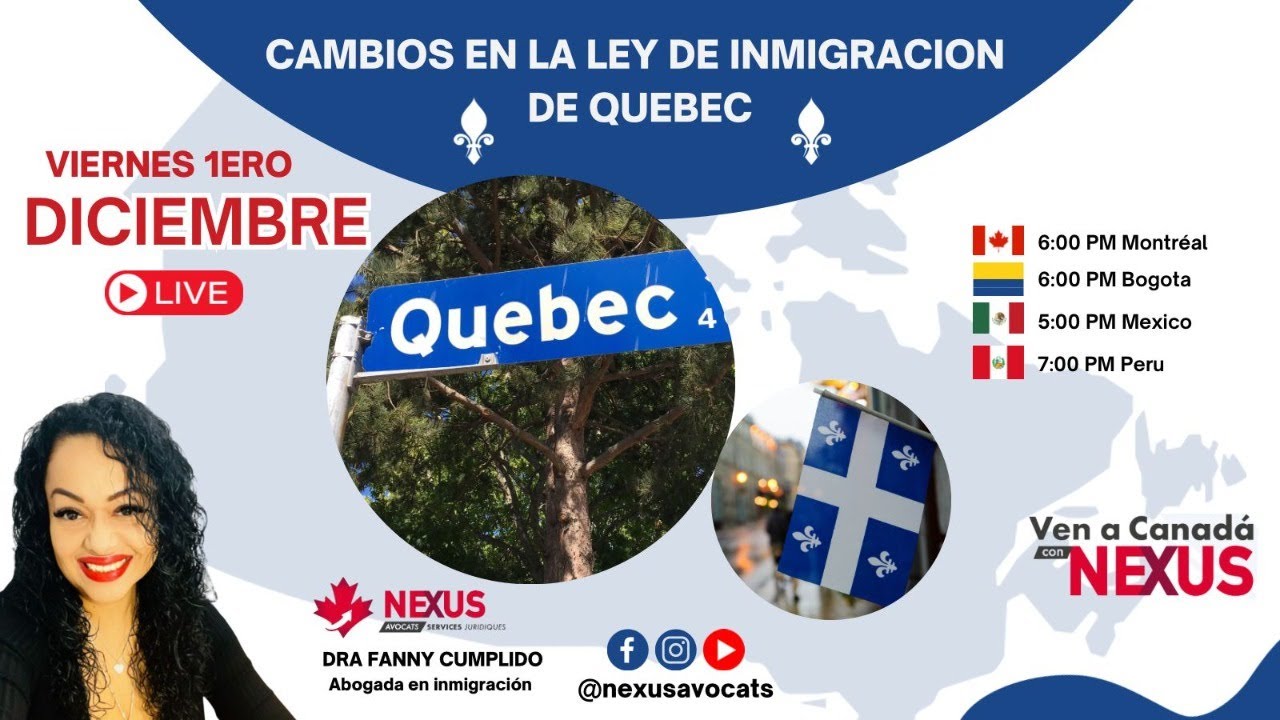 Cambios en la ley de Inmigración de Quebec - YouTube