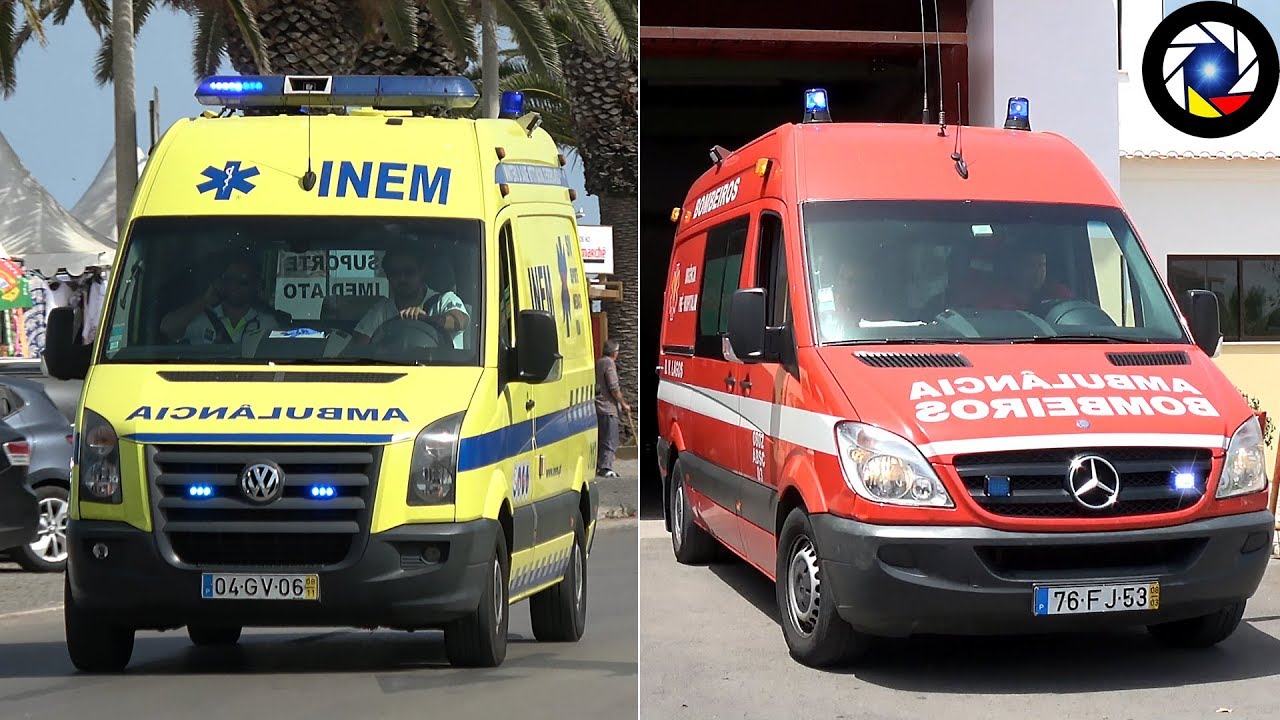 [Portugal]  Ambulances of the Lagos Fire Brigade responding