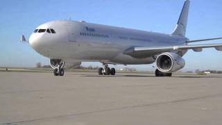 Ryan International Airlines- Airbus A330 Illinois Football Landing and Taxiing-Champaign, IL (CMI)