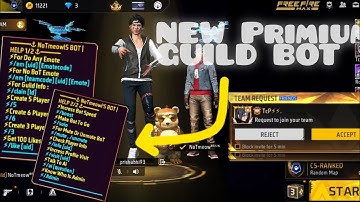 Primium Guild Bot + Emote Bot Free Fire 📁⚡