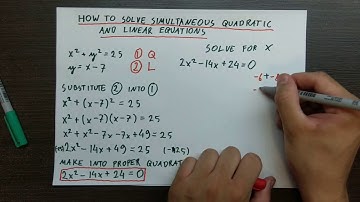 How to Solve Simultaneous Quadratic and Linear Equations