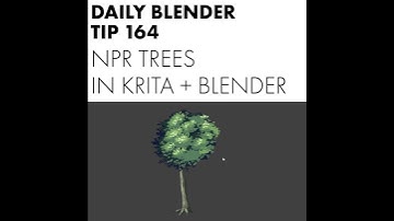 Daily Blender Tip 164 - Anime tree in Krita and Blender