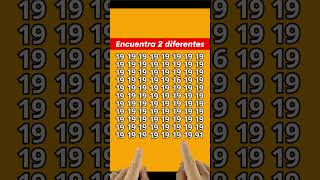 Casi nadie puede ver los 2 números diferentes.