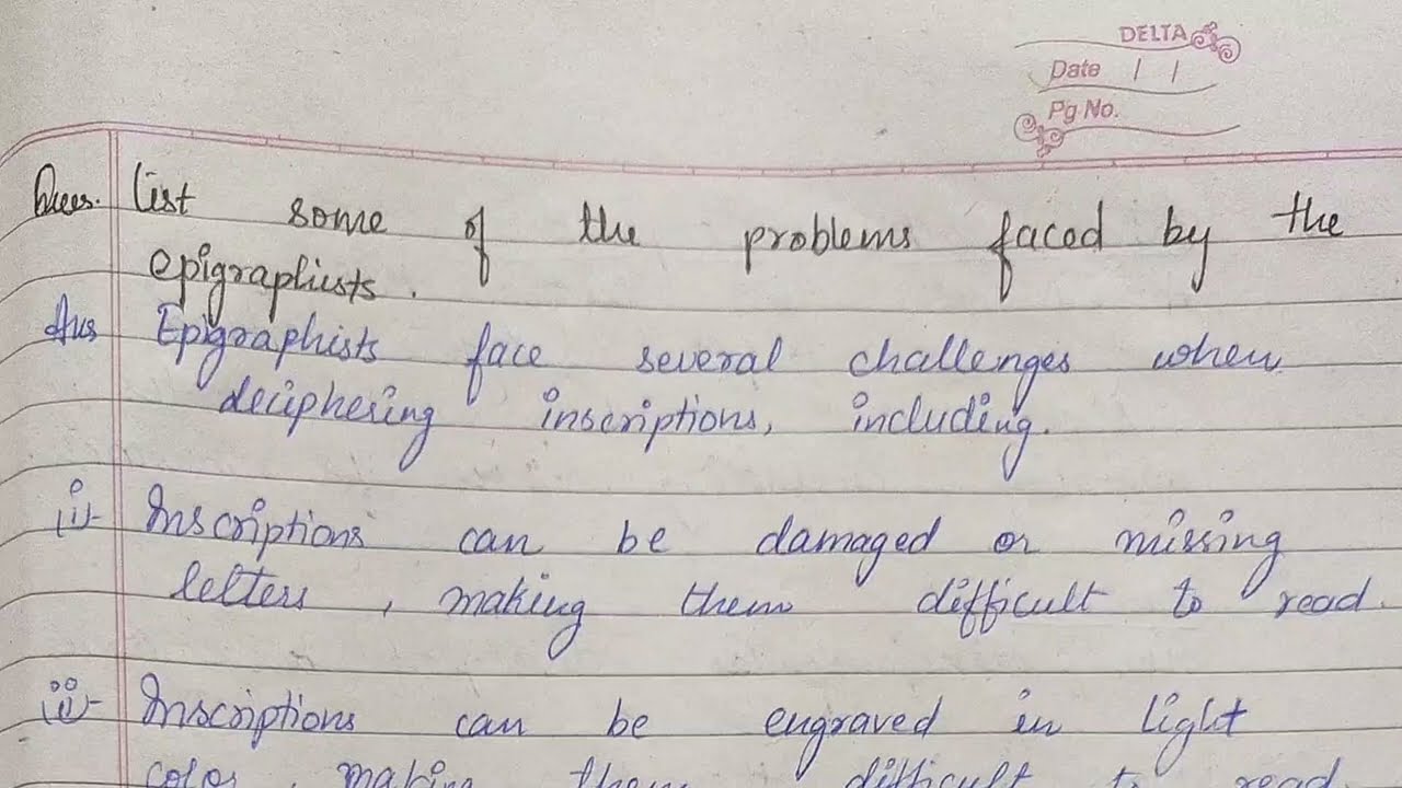 list some of the problem faced by the epigraphist