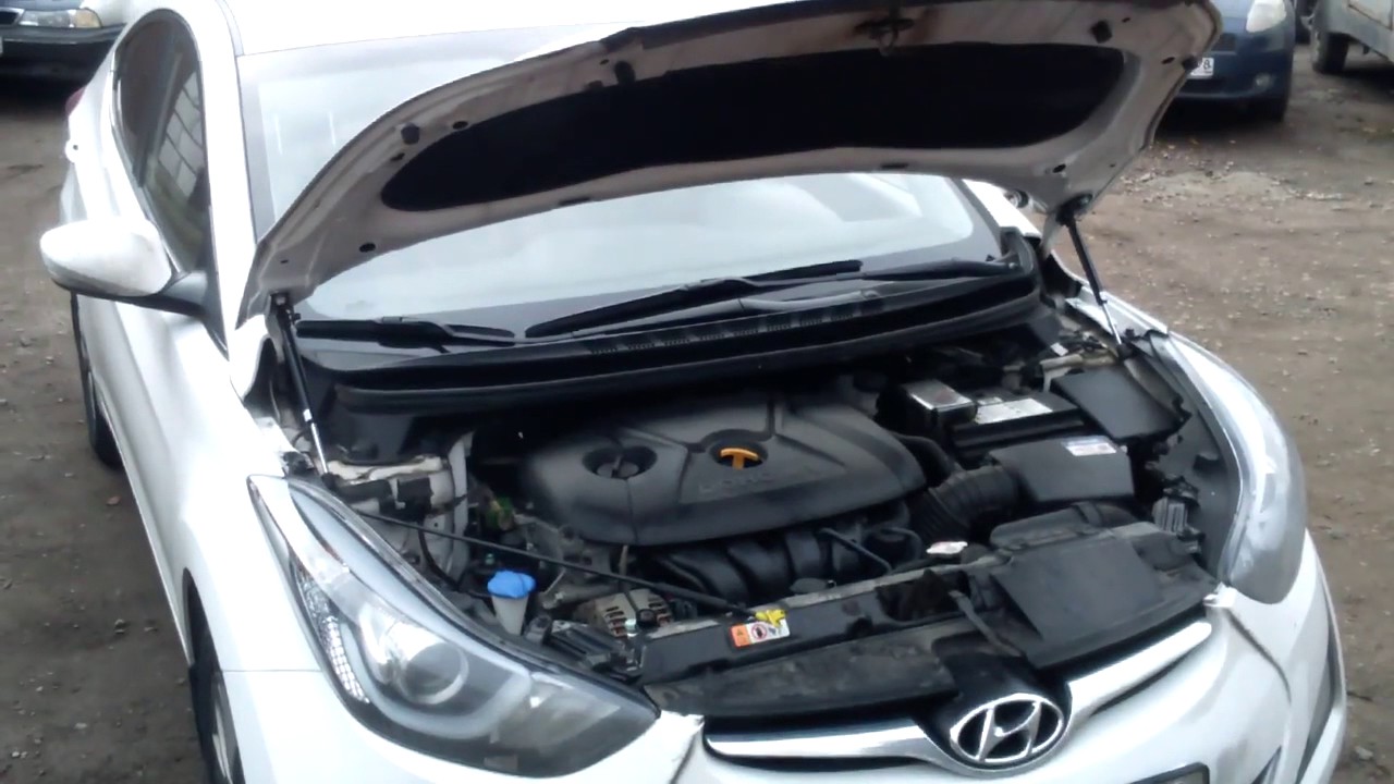 газовый упор капота на Hyundai Elantra 5 YouTube