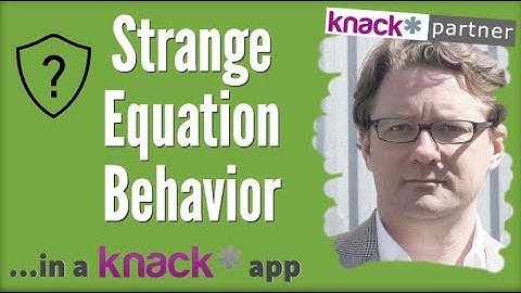 Strange Equation Behavior in a Knack Database